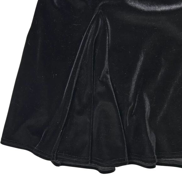 Victoria’s Secret Velvet Slip Dress XS Black Mini Fit Flare Party Y2K Soft Glam - Picture 4 of 6